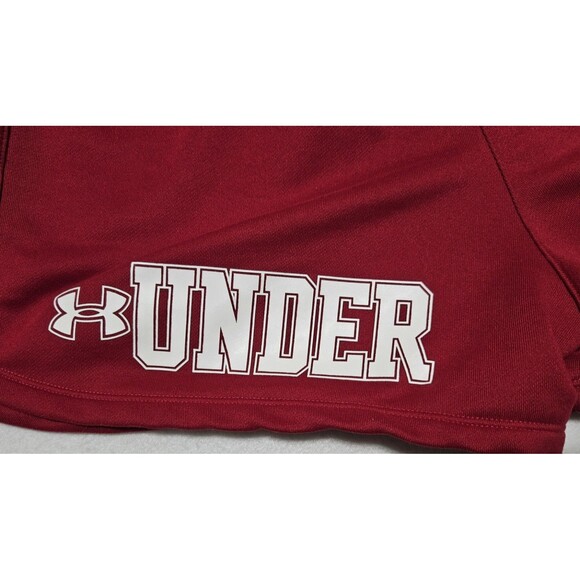 Women's Red Under Armour Semi Fitted Sweat Shorts Size MD - Picture 5 of 9